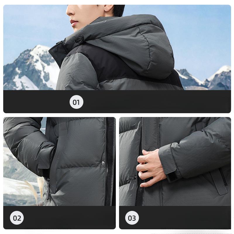 Winter New Hooded Down Jacket Men's Thickened Short Youth Down Jacket Outdoor Warm Down Jacket