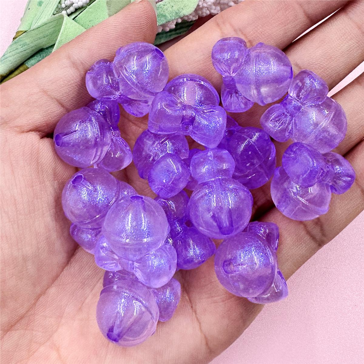 

Люминесцентные подарочные бусины с отверстием, акрил 19,3 мм * 19 мм, 20 шт., голова мыши, аксессуары для бисера «сделай сам», блестящая пудра, аксессуары фиолетовый