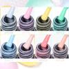 MEET ACROSS 8ml Shimmer Nail Gel Nude Pink Blue Glitter Sequins Rainbow Shimmer Glitter Gel Nail Polish Soak Off UV Gel Varnish