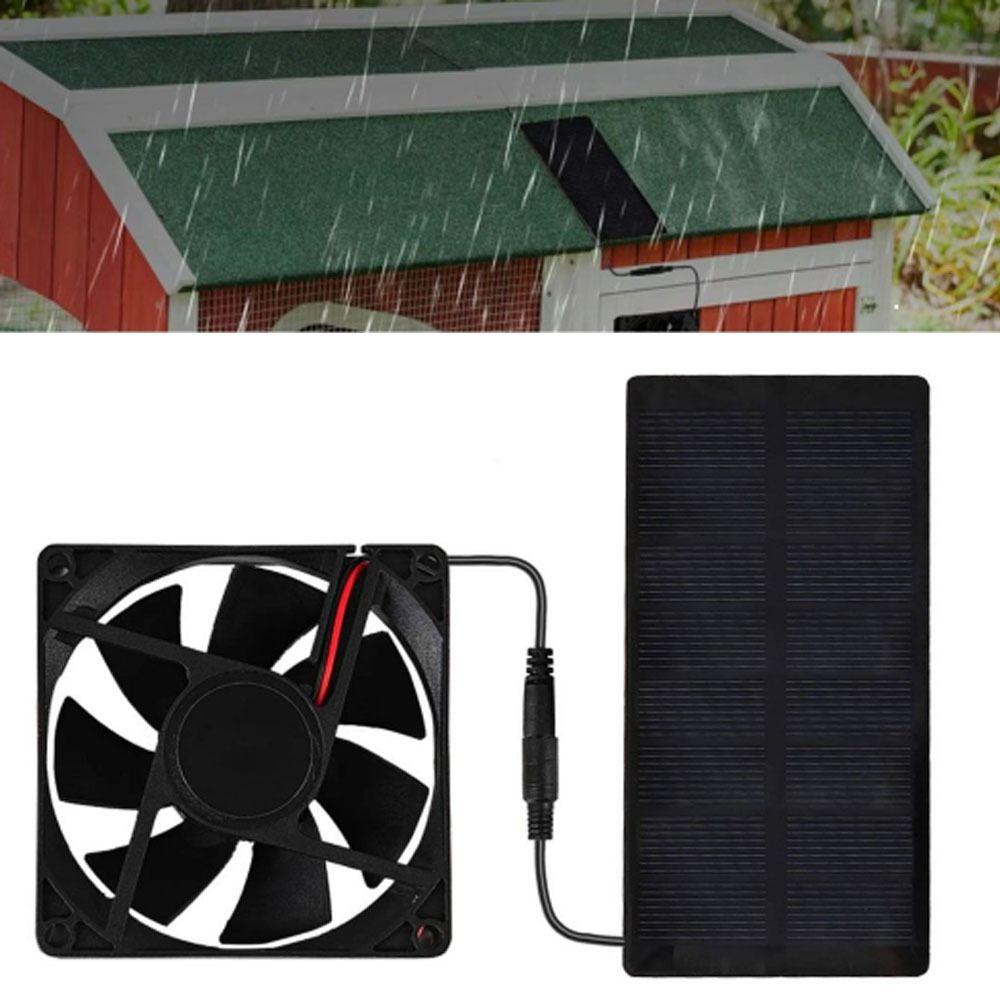 3000 RPM Solar Powered Fan IP65 Waterproof Solar Panel Fan Solar Fan Kit  Greenhouse Cooling