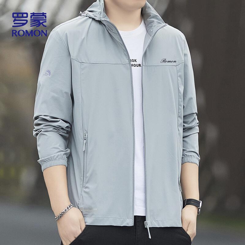 ROMON Men's Fishing Ice Silk Hooded Sun Protection Jacket