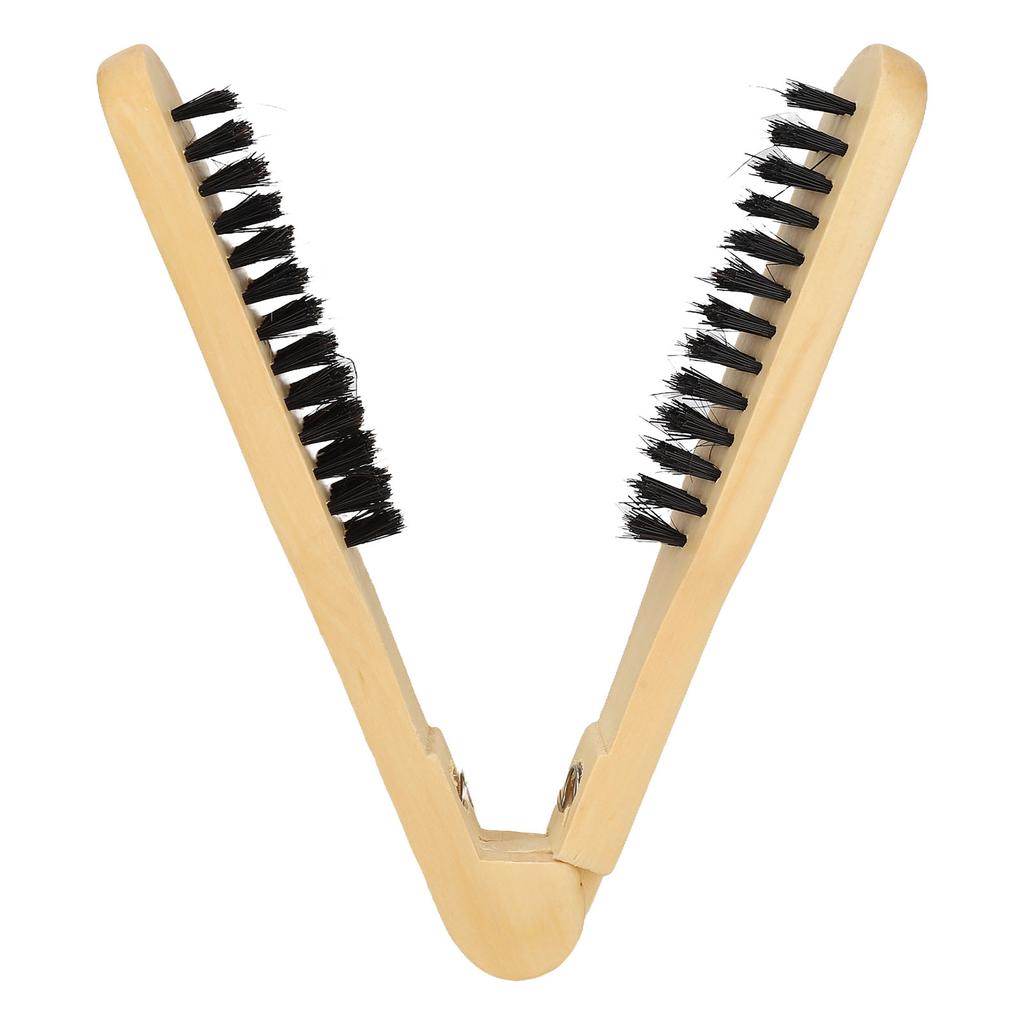 Clamp Hair Brush Straightener High Temperature Resistant Double Sided Wood Hair Straightener Hair