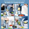 Safe Kitchen Mandolin Slicer, 5-in-1 Vegetable Chopper, Mandolin Potato Slicer with Thickness Adjuster, Chip Cutter, Vegetable Cutter