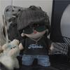 Street Style 20cm Cotton Doll Clothes Jeans Plush Doll Clothes Idol Doll Clothes  Children's Gift