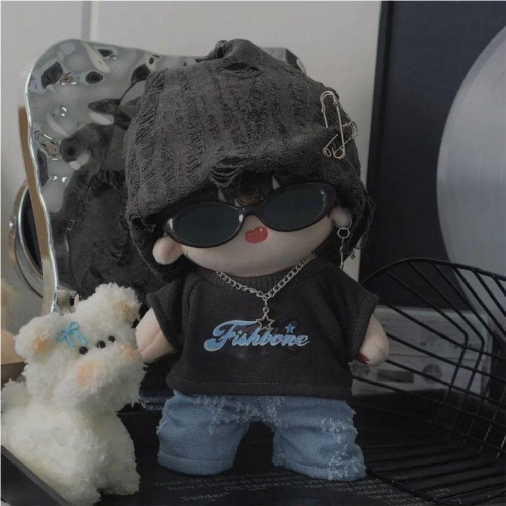 Street Style 20cm Cotton Doll Clothes Jeans Plush Doll Clothes Idol Doll Clothes Children's Gift