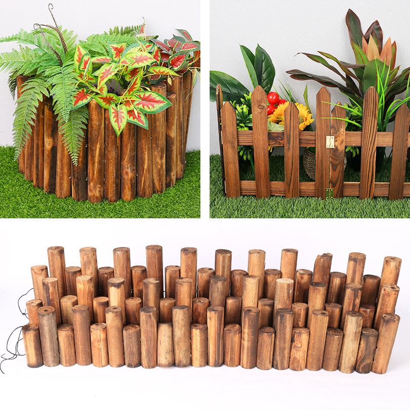Anti-Corrosion Round Wood Garden Fence Panel