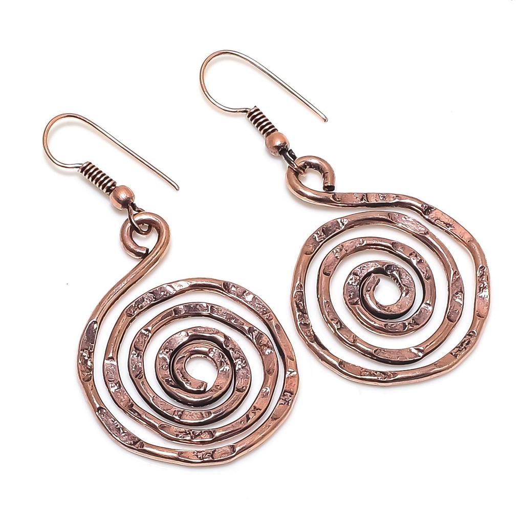 Designer Copper Earrings, Handmade Gemstone Earrings Jewelry, Gifts For Wife Brand New Earrings