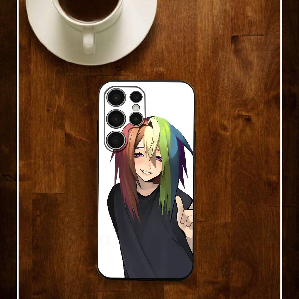 

Rawr Xd Aesthetic Illustration Silicone Case For Samsung S25 24 23 22 21 20 Plus Ultra 5G Lite Shockproof Cover Samsung S23ULTRA5G