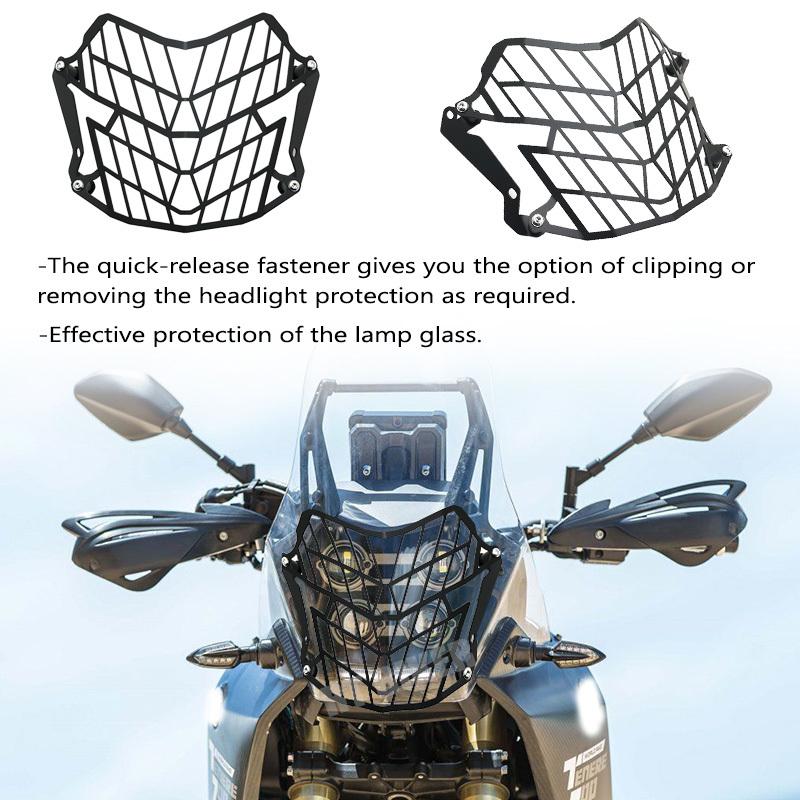 Fit For Yamaha Tenere 700 Tenere700 T7 TENERE 700 2019 2020 2021 2022 2023 Motorcycle Headlight Guard Cover Protection Grill