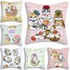 Fashion Luxury Cute Mofusand Cat Pillow Covers Cartoon Sofa Decorative Home Double-Sided Printing Short Plush Cute Cushion Cover