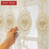 1PC Nuan Series Modern European Luxury Sheer Curtain Transparent Embroidered Tulle for Living Room Bedroom Balcony Window Home Decor