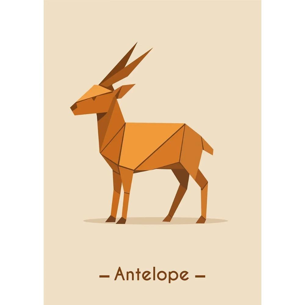 Abstract Geometric Stereoscopic Cute Animal Posters Jaguar Penguin Bear Prints Canvas Painting Wall Art Picture Home Room Decor