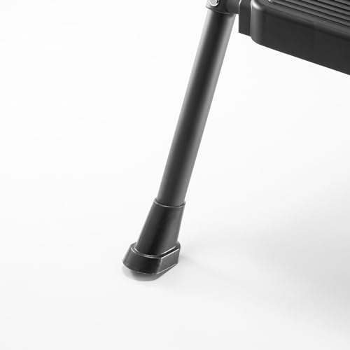 Sanwa Supply STL-1 2-Step Folding Stepladder, 150kg Weight Capacity, Steel Frame, Black