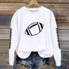 Women's Fashionable And Casual Long Sleeved Printed Round Neck Sportswear Pullover Sweatshirt Top