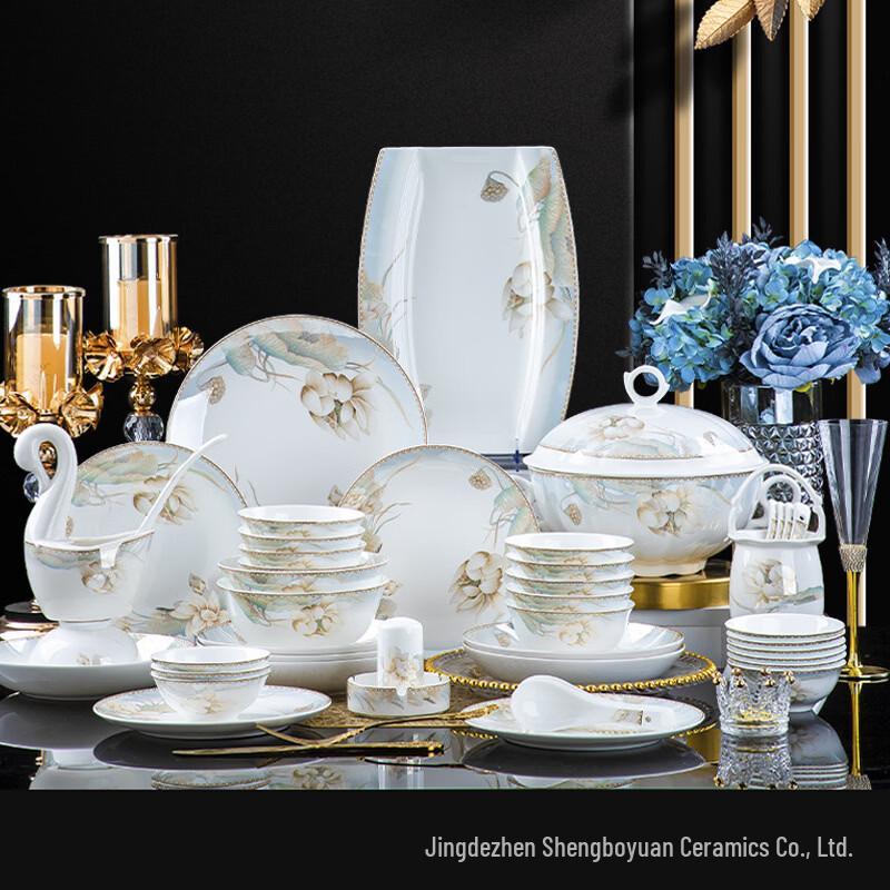 Ru Han 60-Piece Bone China Dinnerware Set