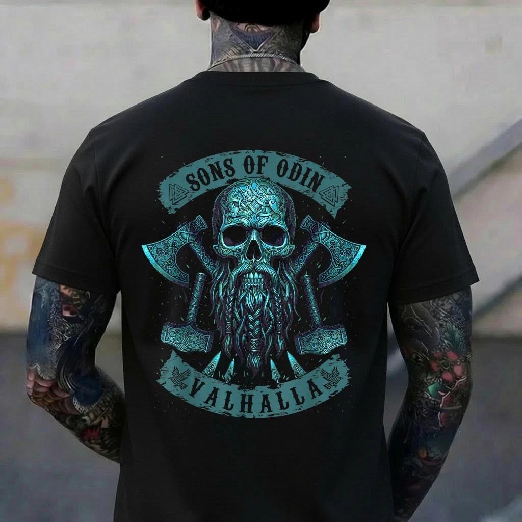 Viking Skull with Beard - Sons of Odin - Valhalla - Urnes C3 T-Shirt 3XL