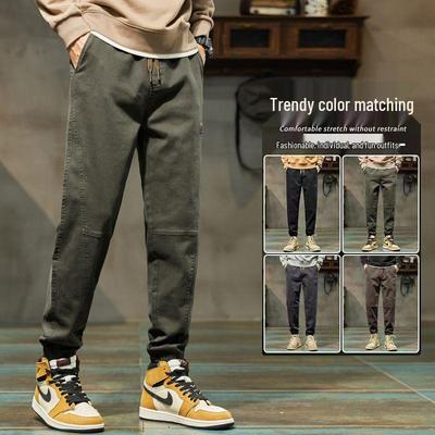 Men's Trendy Velvet-Enhanced Loose Sports Jogger Pants, Autumn/Winter 2025 Collection