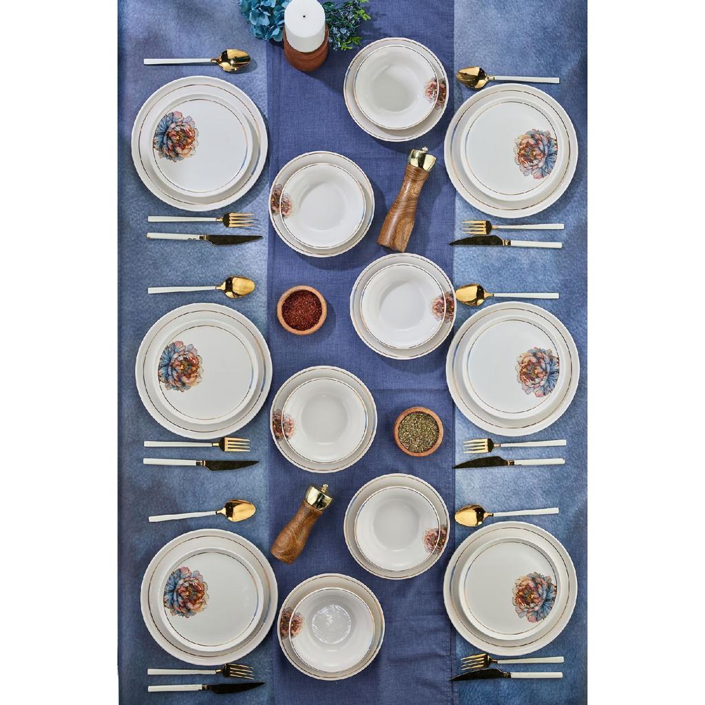 Set de cină Chakra Luxury Relief 24 piese pentru 6 persoane