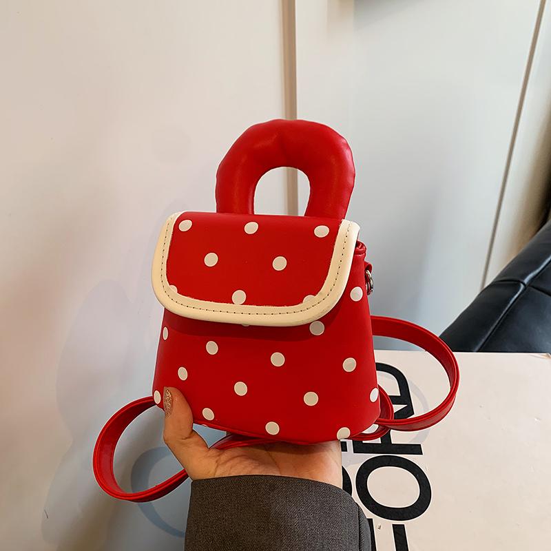 Mini bag Wave Point bucket bag  new fashion popular handbag women's bag PU material feel excellent lovely design