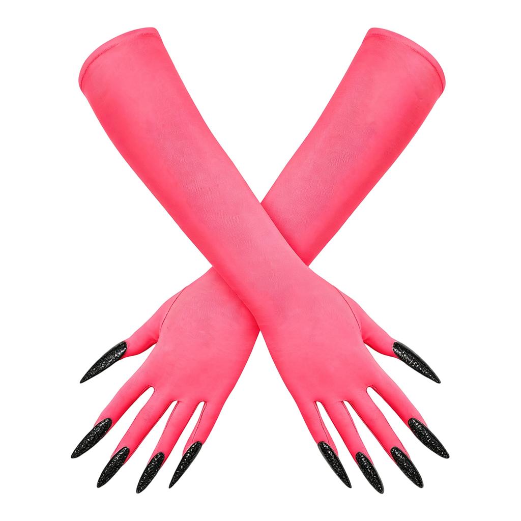 Halloween Long Nail Gloves for Women Witch Costume Party Accessories