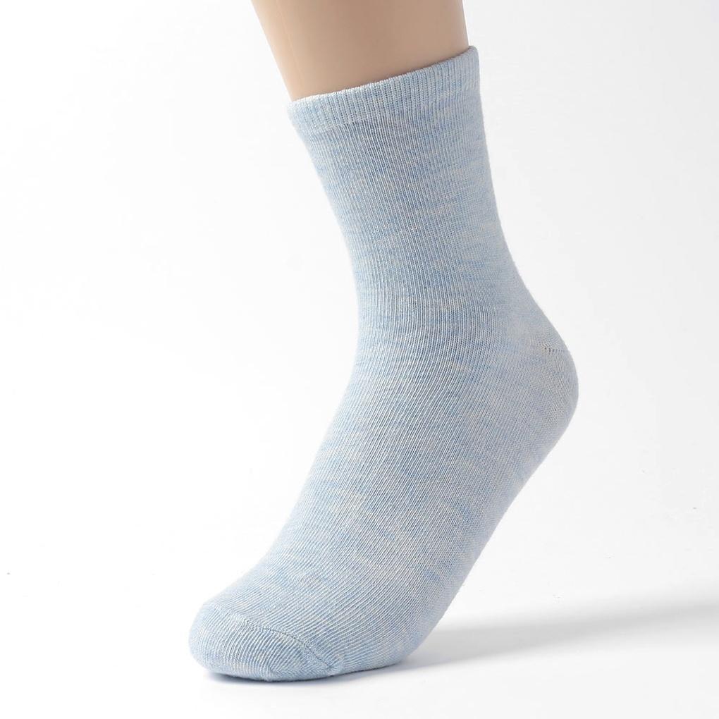 Simply Women's Mid-Calf Socks 5-Pair Set (Blue) Cotton Socks