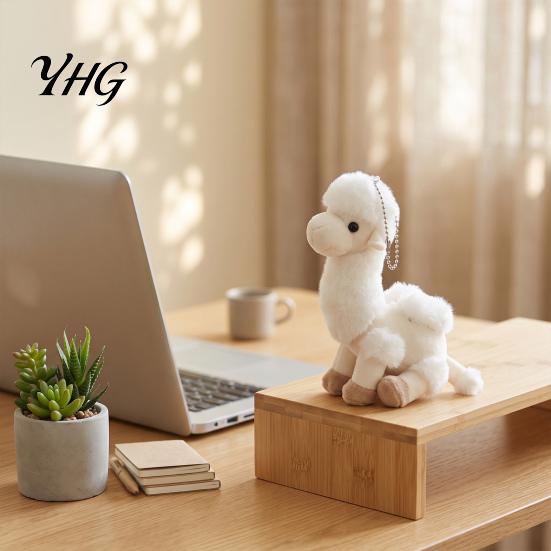 Animal Bag Charm Plush Camel Charm, Stuffed Pendant with Bead Shaped Purse Chain, Plushie Backpack Handbags Hanging Decoration Soft Toy