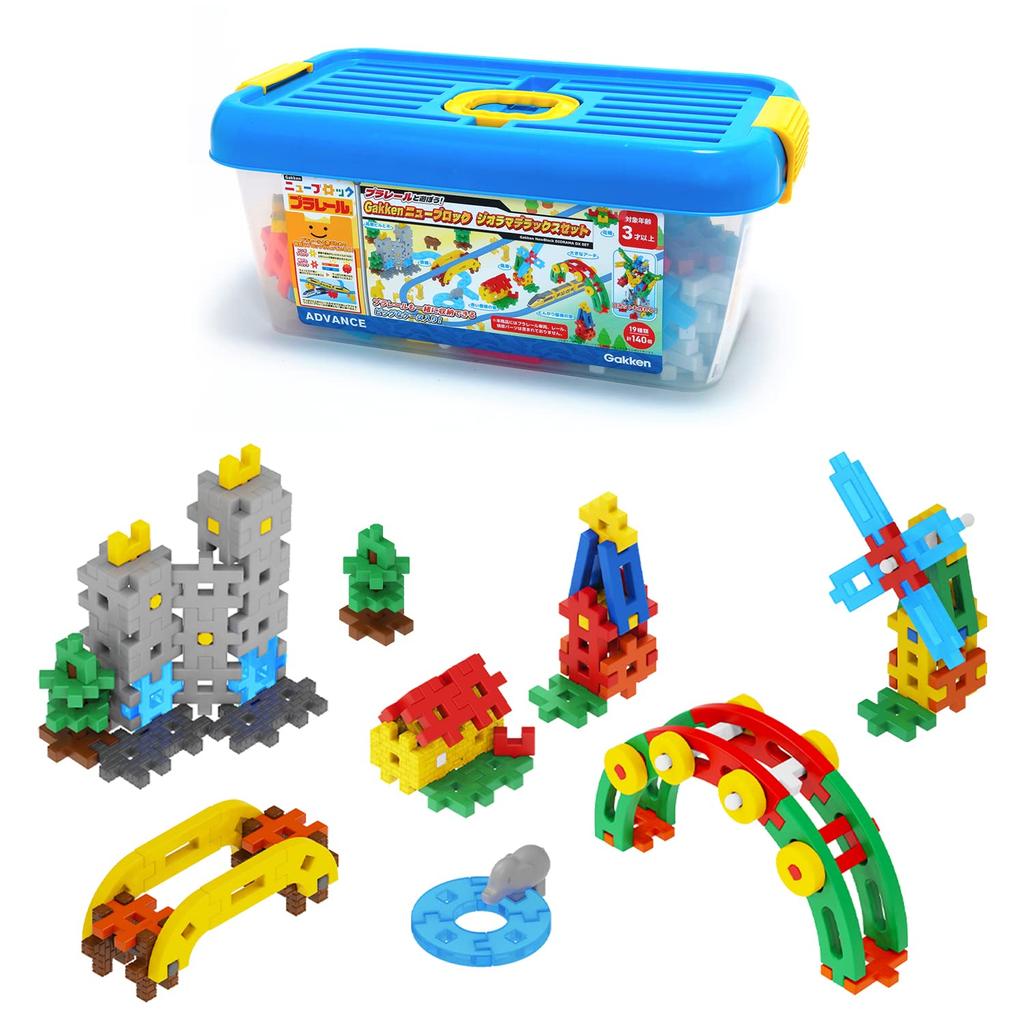 GakkenLet's Play with Plarail Gakken New Block Diorama Deluxe Set (Ages 3 and Up) 83737