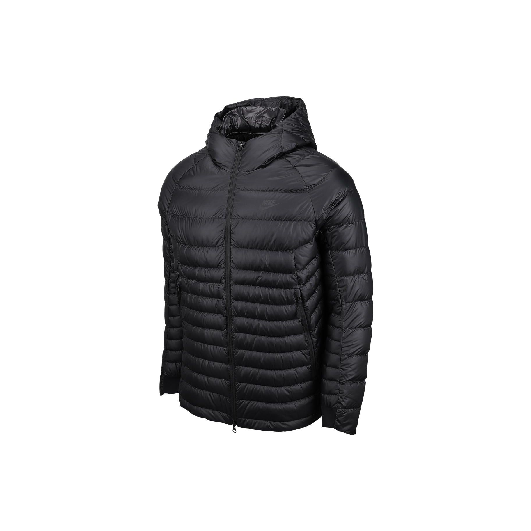 

Nike Спортивная куртка-пуховик Guild с капюшоном, однотонная, на молнии, мужская, черная AJ7953-010 S