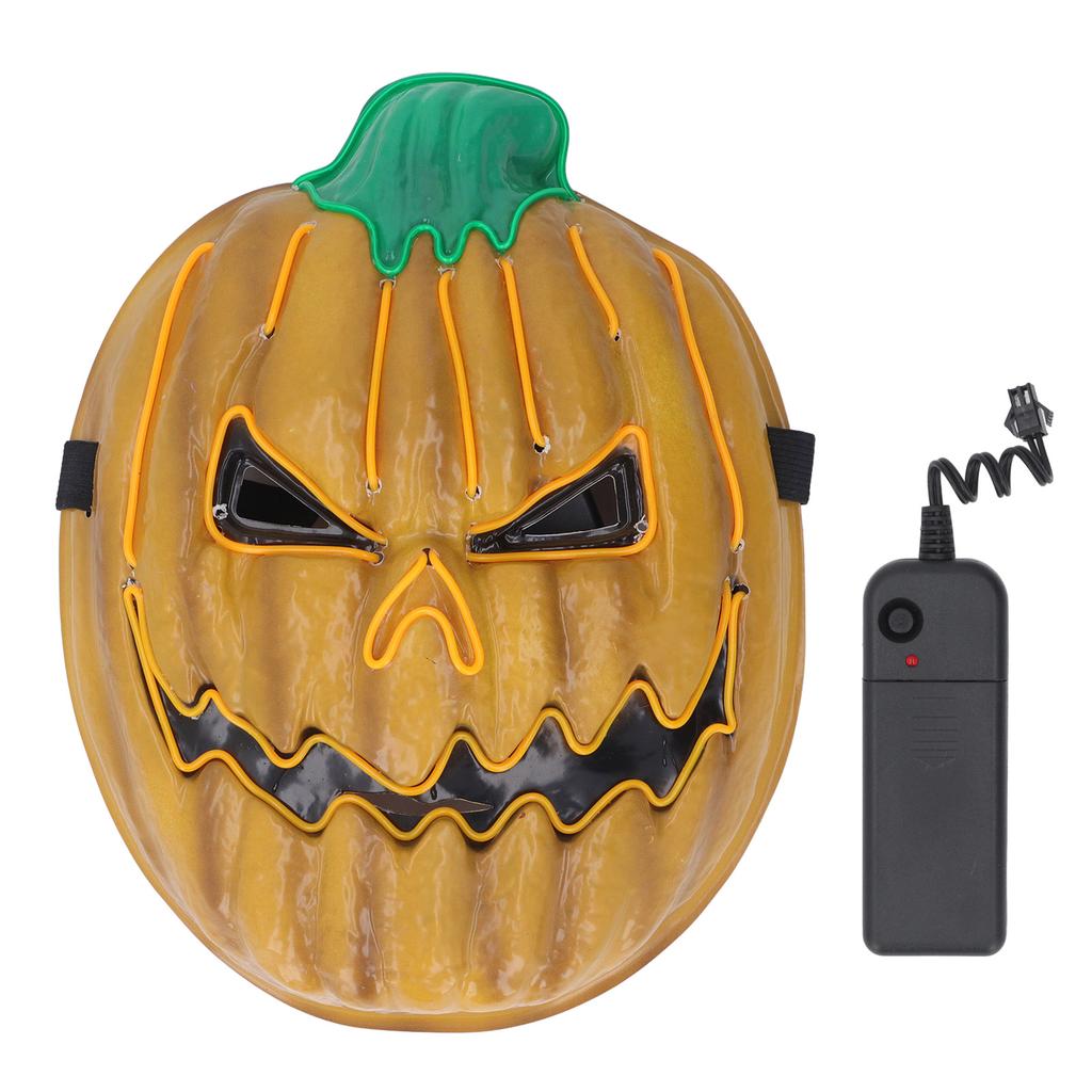 Copertura Facciale Luminosa a LED Zucca Spaventosa Regolabile Copertura Facciale Luminosa per Festa di Halloween Cosplay