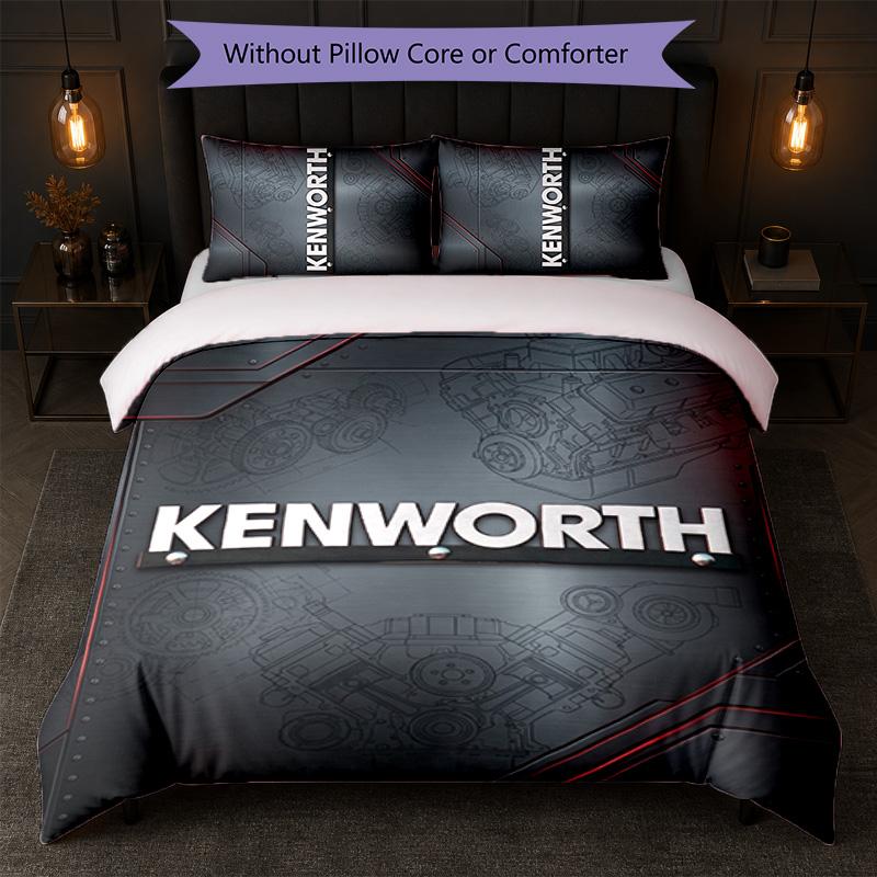 Kenworth Print 3-teiliges Bettwäsche-Set Bettbezug mit zwei Kissenbezügen Weiche Bettwäsche für Haushalt Schlafzimmer