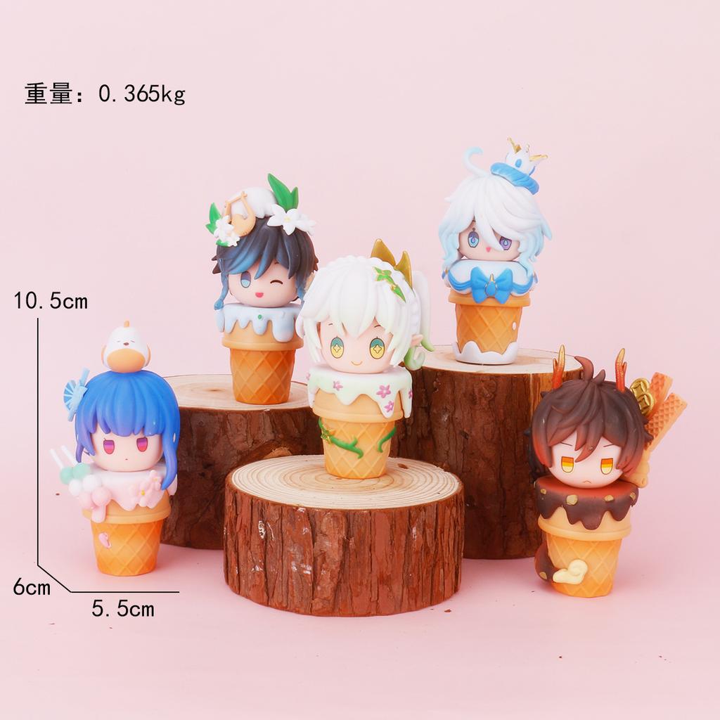 Genshin Impact Raiden Shogun Paimon Klee PVC Anime Figurine Set Collectible Toy For Fans Desk Home Decor Birthday Holidays Gift