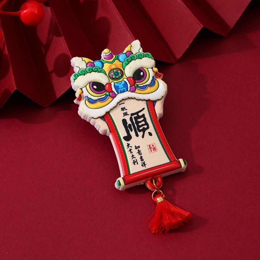 3D Relief Refrigerator Magnet Cute Spring Festival Magnet Sticker Souvenir