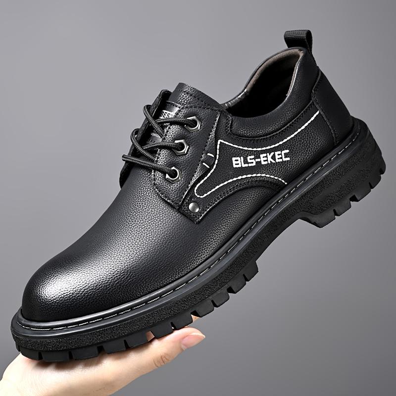 Genuine Leather Shoes Men Comfortable Casual Shoes Breathable Non-Slip Lace Up Men Footwear