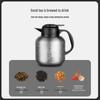 MEIISEO 1.4L Pure Titanium Tea Pot with Smart Temperature Display