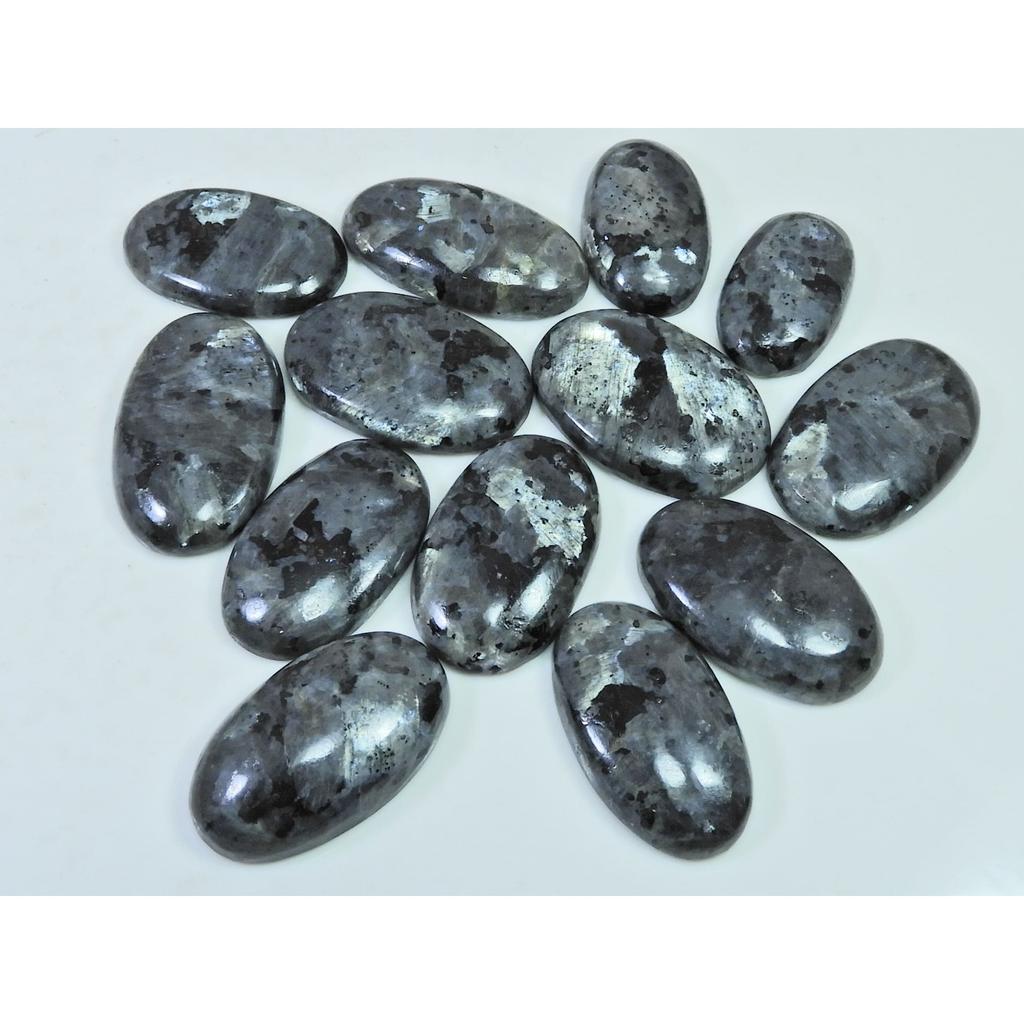 320Cts. Natural Larvikite Oval Shape Cabochon Loose Gemstone 13Pcs Lot C-1933