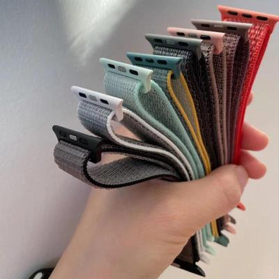 Nylon Loop Strap für Apple Watch Band 49mm 44mm 45mm 41mm 40mm 42mm 38mm Correa Armband Iwatch Serie 3 4 5 6 Se 7 8 Ultra 49mm Band