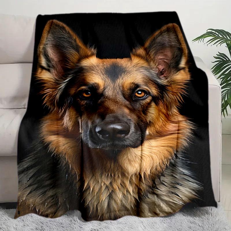 

1PC Dog cute printed blanket, all season lightweight home office outdoor nap multifunctional blanket A2 80cm x 120cm
