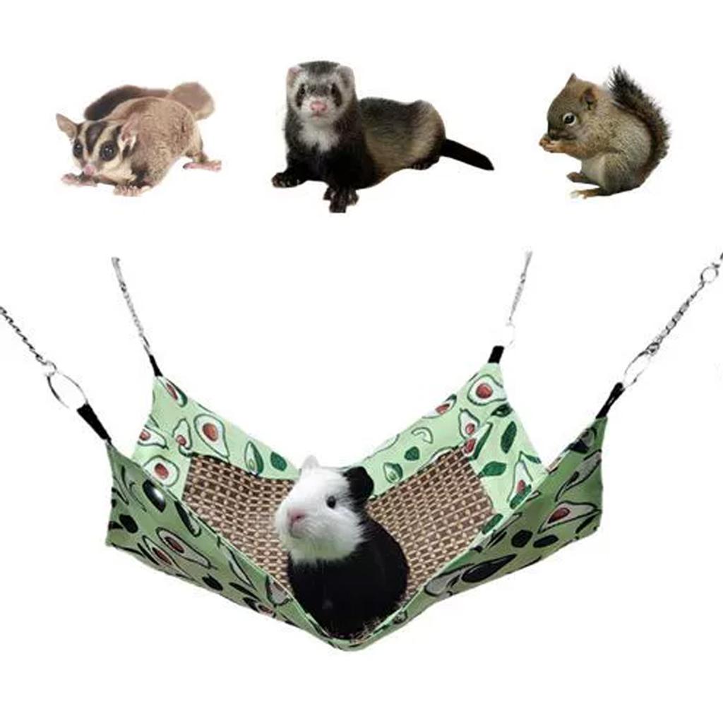 Small Animal Hammock Cooling Mat Summer Cooling Hamster Hammock for Hamster Cage Guinea Pig Rabbit Chinchilla Rodent