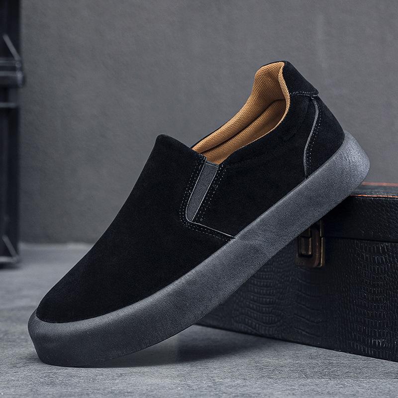 2025 autumn new men's shoes Korean version fashion Doudou shoes youth casual shoes British style single shoes loafers