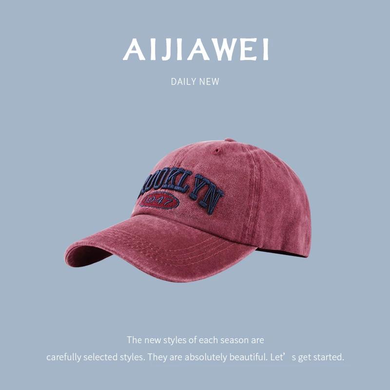

New Letter Brook Baseball Caps For Womem Men Adjustable Casual Embroidered Wash Cotton Sun Hats Unisex Visor Hats 53-58cm