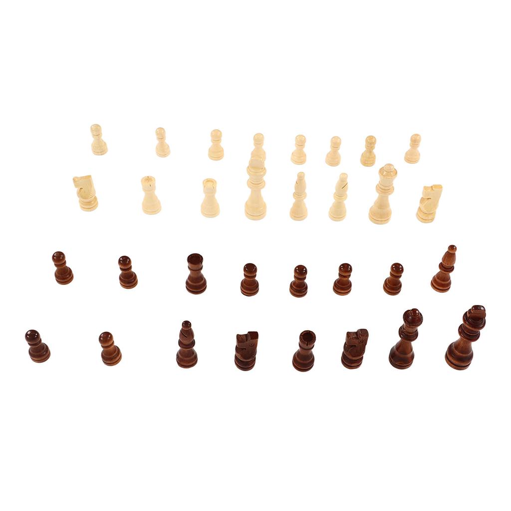 Chess Pieces Only 91mm King Height 32PCS Two Colors Chess Game Pawns for Home Party