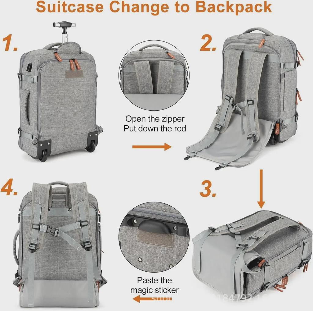 Rucsac extensibil pentru bărbați, tip troleibuz, pentru călătorii de afaceri