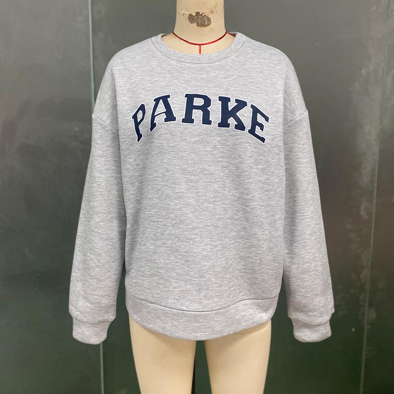 Printed Sweater Women's 2025 Autumn and Winter Round Neck Pullover Long Sleeve