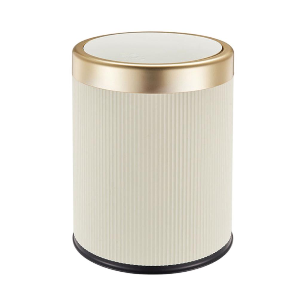 New Light Luxury Push,Button Lid Trash Can , High for Indoor Outdoor Living Room, Kitchen & Bedroom Storage