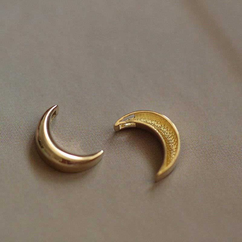 Stainless Steel 14K Gold Moon Choker Necklace for Women Minimalist Fine Jewelry Punk Accessories Drop Necklace