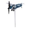 Flugzeug Wetterfahne Dekorative Windskulptur 3D Metall Windmühle für Außen Garten Hof