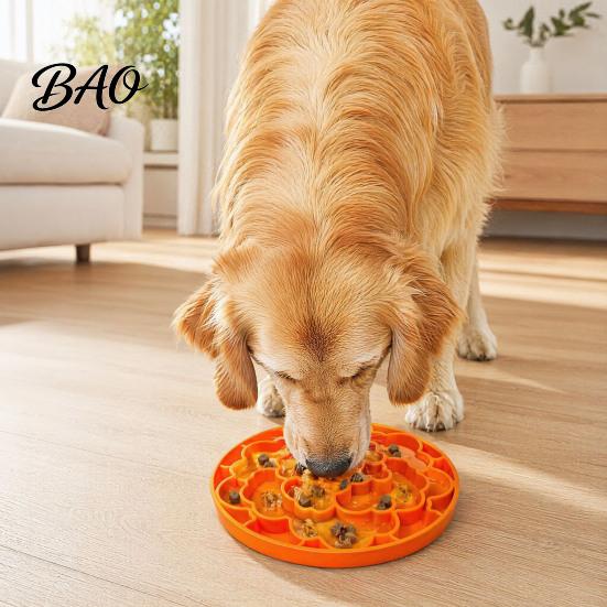 Slow Feeder for Wet And Dry Food Pet Mat, Soft Silicone Dog Lick Prevents Choking, Dish Dogs Cats Kibbles Thick Treat Multi-grid Mat