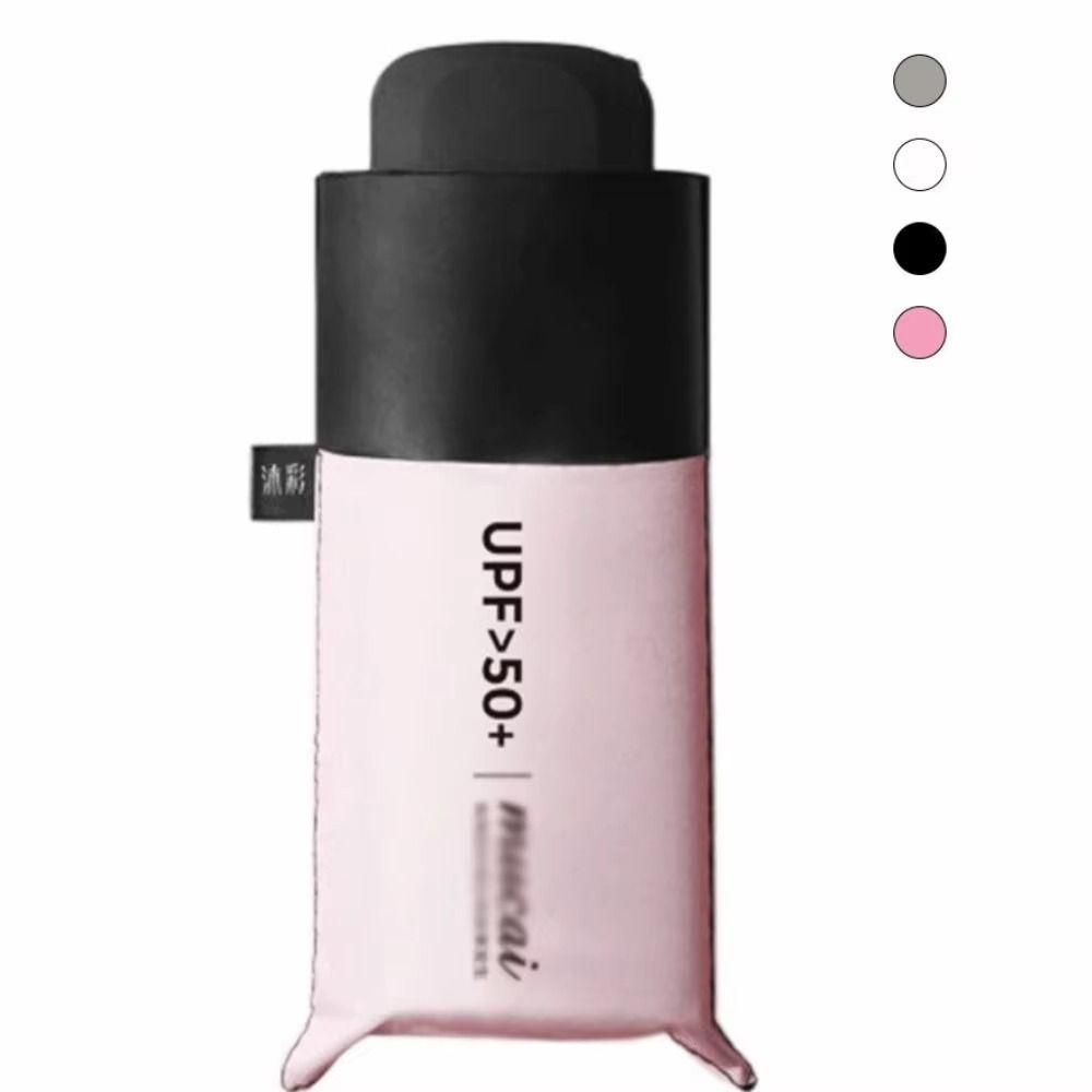 Flat Handle Small Umbrella Sun Rain Pocket Umbrella Compact Mini Umbrella  Rain Gear