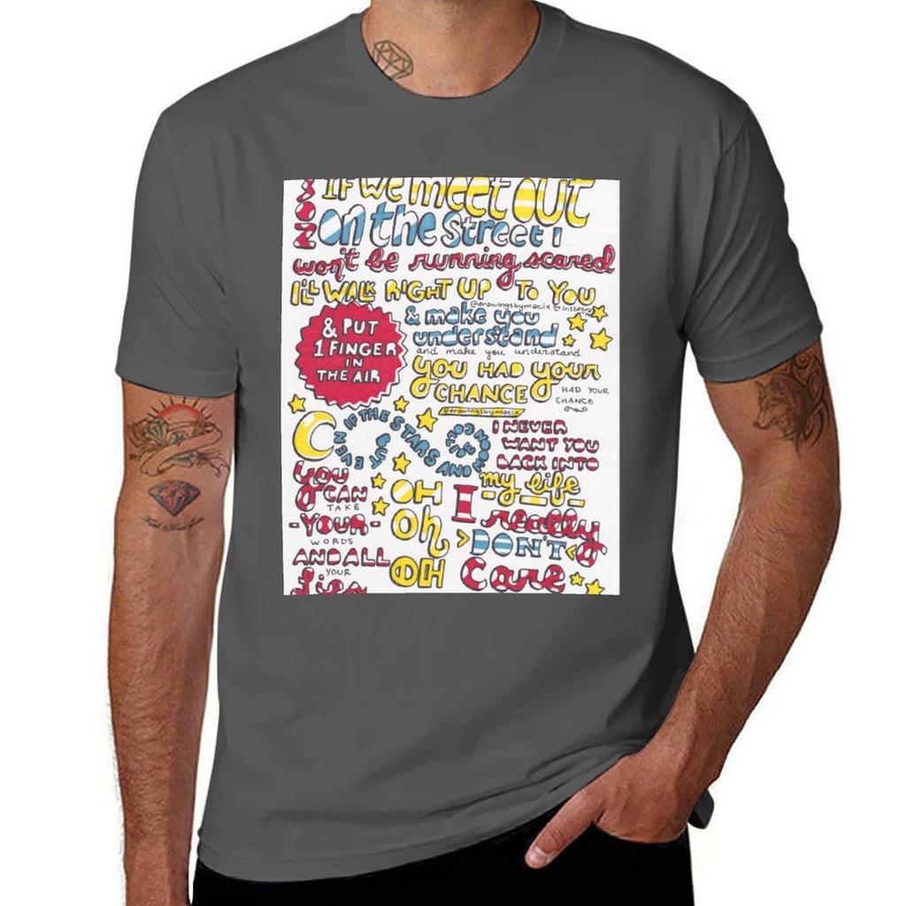 Really Dont Care Lyrics TShirt Casual Basic Street Style TShirt