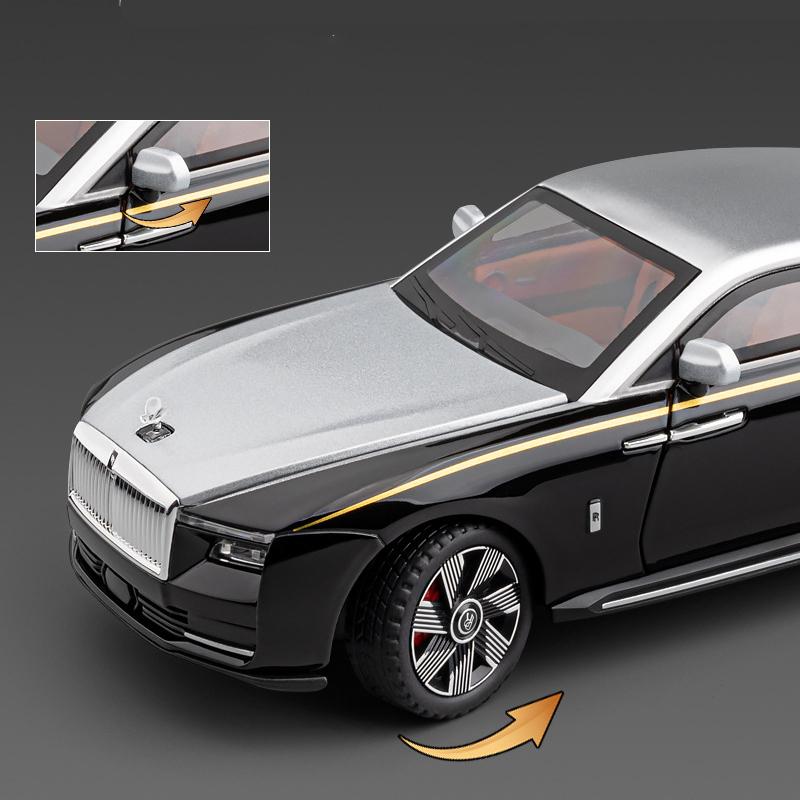 1/24 Rolls Royce Spectre Alloy Luxy New Energy Car Model Diecast Metal Zabawka Ładowanie Pojazdy Model Samochodu Dźwięk i Światło Prezent Dla Dzieci